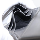 CELINE Bifold Wallet Leather Gray Gold Auth 145570-15