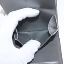 CELINE Bifold Wallet Leather Gray Gold Auth 145570-16