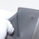 CELINE Bifold Wallet Leather Gray Gold Auth 145570-17