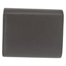 CELINE Bifold Wallet Leather Gray Gold Auth 145570-3