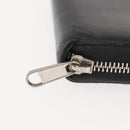 GUCCI Blade Embroidery Long Wallet Leather Silver Black 597677 Auth 145572-8