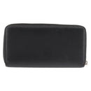 GUCCI Blade Embroidery Long Wallet Leather Silver Black 597677 Auth 145572-2
