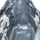 CHANEL Punching Chain Shoulder Bag Patent leather Black CC Auth 145573-11