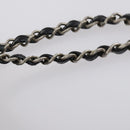 CHANEL Punching Chain Shoulder Bag Patent leather Black CC Auth 145573-8