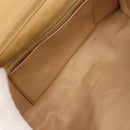 CHANEL Matelasse Chain Shoulder Bag Lamb Skin Beige Gold CC Auth 145574-18