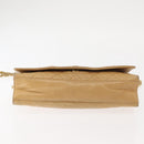 CHANEL Matelasse Chain Shoulder Bag Lamb Skin Beige Gold CC Auth 145574-9