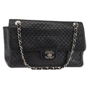 CHANEL Matelasse Chain Shoulder Bag Lamb Skin Black CC Auth 145575-1