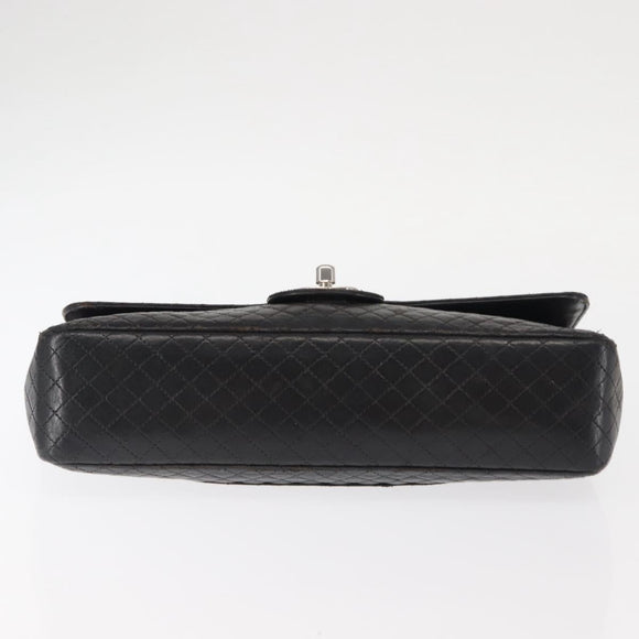 CHANEL Matelasse Chain Shoulder Bag Lamb Skin Black CC Auth 145575