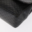 CHANEL Matelasse Chain Shoulder Bag Lamb Skin Black CC Auth 145575-12