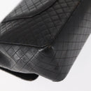 CHANEL Matelasse Chain Shoulder Bag Lamb Skin Black CC Auth 145575-13