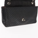 CHANEL Matelasse Chain Shoulder Bag Lamb Skin Black CC Auth 145575-18