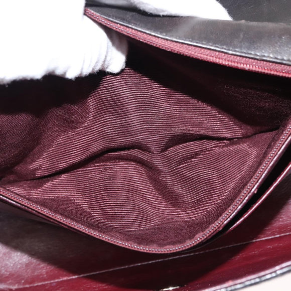 CHANEL Matelasse Chain Shoulder Bag Lamb Skin Black CC Auth 145575