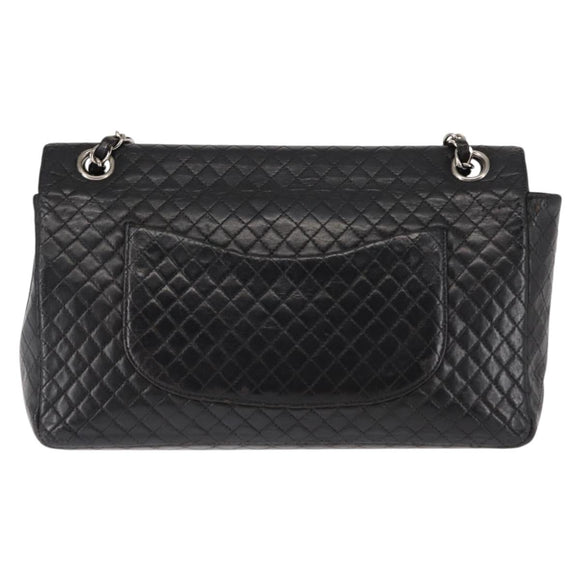 CHANEL Matelasse Chain Shoulder Bag Lamb Skin Black CC Auth 145575
