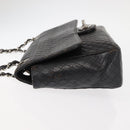 CHANEL Matelasse Chain Shoulder Bag Lamb Skin Black CC Auth 145575-5
