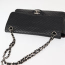 CHANEL Matelasse Chain Shoulder Bag Lamb Skin Black CC Auth 145575-7