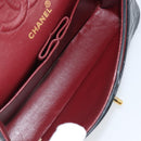 CHANEL Matelasse Chain Shoulder Bag Lamb Skin Black Gold CC Auth 145577AV-9