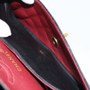 CHANEL Matelasse Chain Shoulder Bag Lamb Skin Black Gold CC Auth 145577AV-25