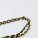 CHANEL Matelasse Chain Shoulder Bag Lamb Skin Black Gold CC Auth 145577AV-14