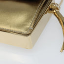 Salvatore Ferragamo Gancini Shoulder Bag Leather Gold Auth 145578AV-10