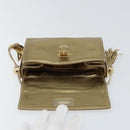 Salvatore Ferragamo Gancini Shoulder Bag Leather Gold Auth 145578AV-16
