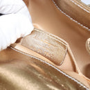 Salvatore Ferragamo Gancini Shoulder Bag Leather Gold Auth 145578AV-22