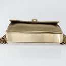 Salvatore Ferragamo Gancini Shoulder Bag Leather Gold Auth 145578AV-9