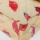 CHANEL Matelasse 34 Chain Shoulder Bag Vinyl coating Beige Gold CC Auth 145579V-11