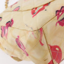 CHANEL Matelasse 34 Chain Shoulder Bag Vinyl coating Beige Gold CC Auth 145579V-12