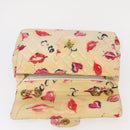 CHANEL Matelasse 34 Chain Shoulder Bag Vinyl coating Beige Gold CC Auth 145579V-15