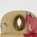 CHANEL Matelasse 34 Chain Shoulder Bag Vinyl coating Beige Gold CC Auth 145579V-18