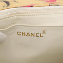 CHANEL Matelasse 34 Chain Shoulder Bag Vinyl coating Beige Gold CC Auth 145579V-19