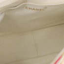 CHANEL Matelasse 34 Chain Shoulder Bag Vinyl coating Beige Gold CC Auth 145579V-20