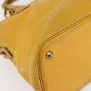 HERMES Bolide 31 Hand Bag Leather 2way Yellow Gold Auth 145580-13