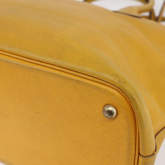 HERMES Bolide 31 Hand Bag Leather 2way Yellow Gold Auth 145580