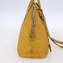 HERMES Bolide 31 Hand Bag Leather 2way Yellow Gold Auth 145580-4