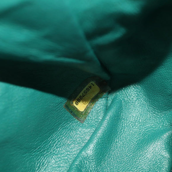 CHANEL Matelasse 17 Chain Bag Lamb Skin Turquoise Blue Gold CC Auth 145584AV