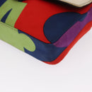 CHANEL Chain Shoulder Bag Canvas Multicolor Silver CC Auth 145585V-16