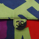 CHANEL Chain Shoulder Bag Canvas Multicolor Silver CC Auth 145585V-19