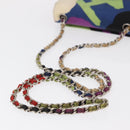 CHANEL Chain Shoulder Bag Canvas Multicolor Silver CC Auth 145585V-6