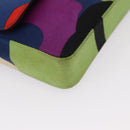 CHANEL Chain Shoulder Bag Canvas Multicolor Silver CC Auth 145585V-15