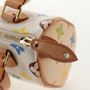LOUIS VUITTON Monogram Multicolor Mini Speedy Hand Bag White M92645 Auth 145589V-18