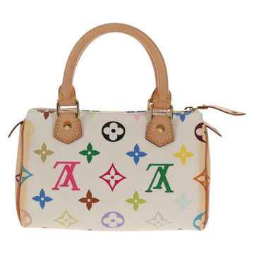 LOUIS VUITTON Monogram Multicolor Mini Speedy Hand Bag White M92645 Auth 145589V - 0