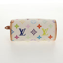 LOUIS VUITTON Monogram Multicolor Mini Speedy Hand Bag White M92645 Auth 145589V-5