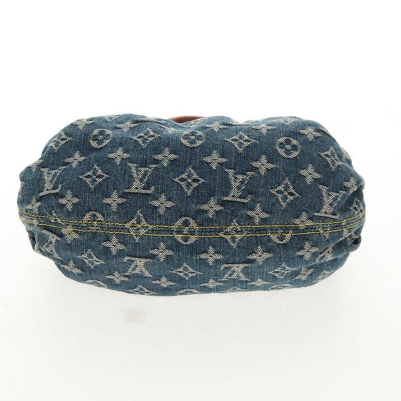 LOUIS VUITTON Monogram denim Preity Hand Bag Blue M95020 LV Auth 145593V