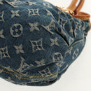LOUIS VUITTON Monogram denim Preity Hand Bag Blue M95020 LV Auth 145593V-16