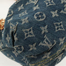 LOUIS VUITTON Monogram denim Preity Hand Bag Blue M95020 LV Auth 145593V-17