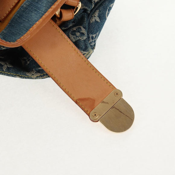LOUIS VUITTON Monogram denim Preity Hand Bag Blue M95020 LV Auth 145593V