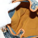 LOUIS VUITTON Monogram denim Preity Hand Bag Blue M95020 LV Auth 145593V-10