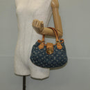 LOUIS VUITTON Monogram denim Preity Hand Bag Blue M95020 LV Auth 145593V-25