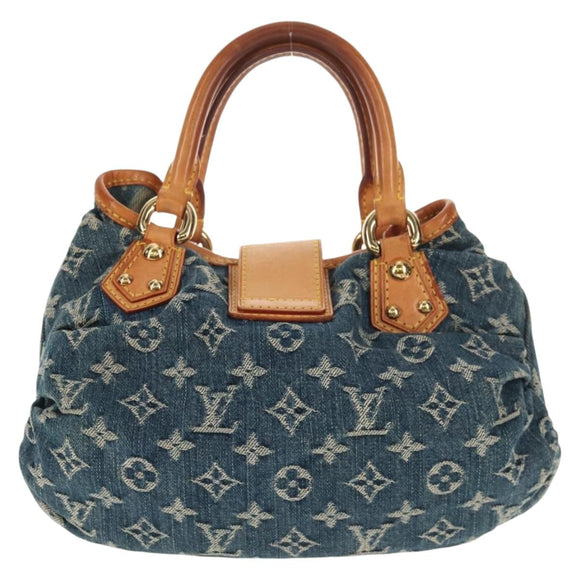LOUIS VUITTON Monogram denim Preity Hand Bag Blue M95020 LV Auth 145593V